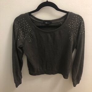 Forever 21 Grey Long Sleeve Sweater Shirt ~ Size S Small